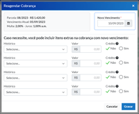 Reagendamento de Cobrança