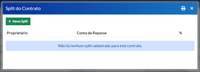 Split de Rateio do Contrato